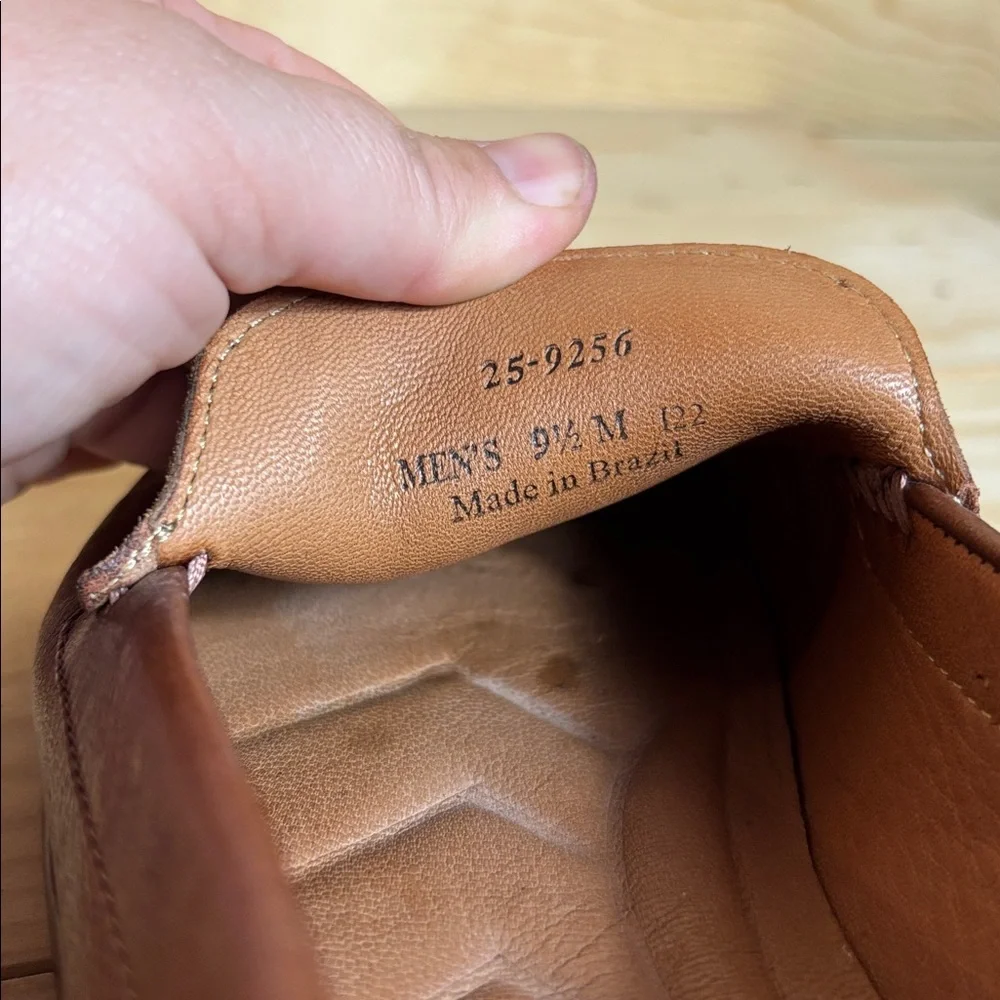 Johnston & Murphy Rich Brown sheepskin Leather Slip-Ons‎ size 9 1/2